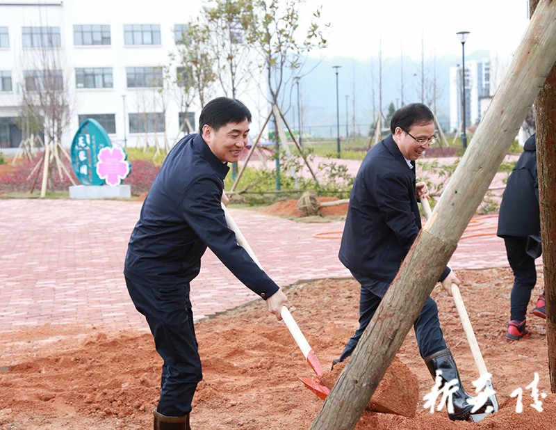 炎陵县举行2021年全民义务植树活动1