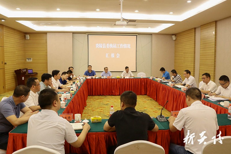 覃万成来炎开展县委换届督导工作