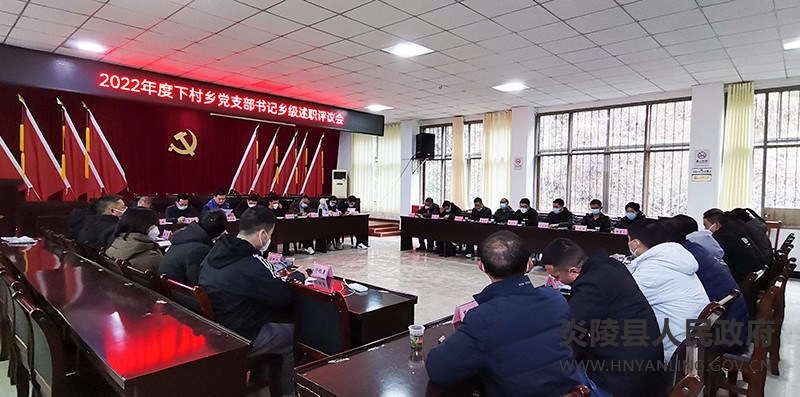 下村乡:召开2022年度村支部书记述职评议大会