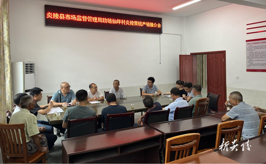 县市场监督管理局召开助销仙坪村炎陵黄桃推介会