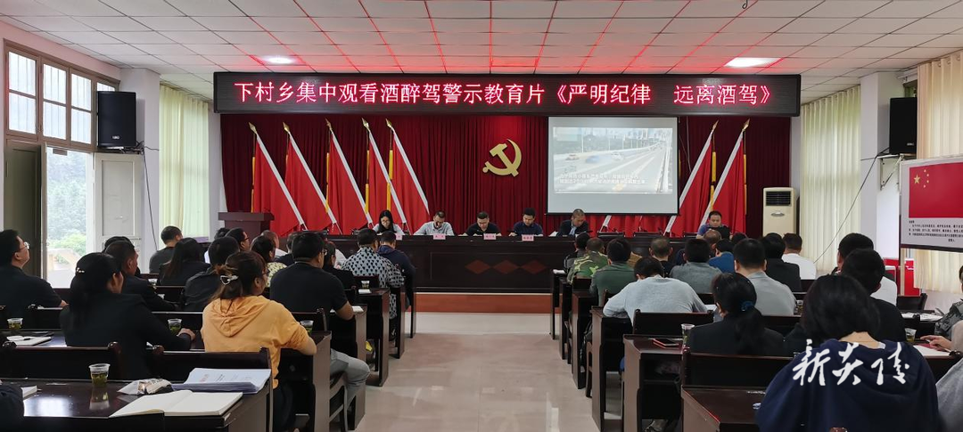 下村乡组织观看酒驾醉驾专题警示教育片
