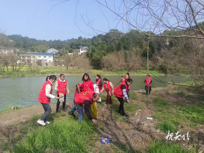 沔渡镇:清理河道垃圾 助力环境整治