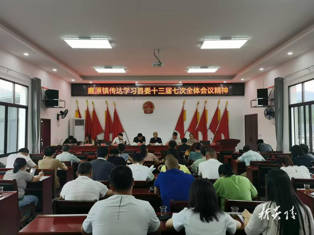 鹿原镇:传达学习县委十三届七次全体会议精神