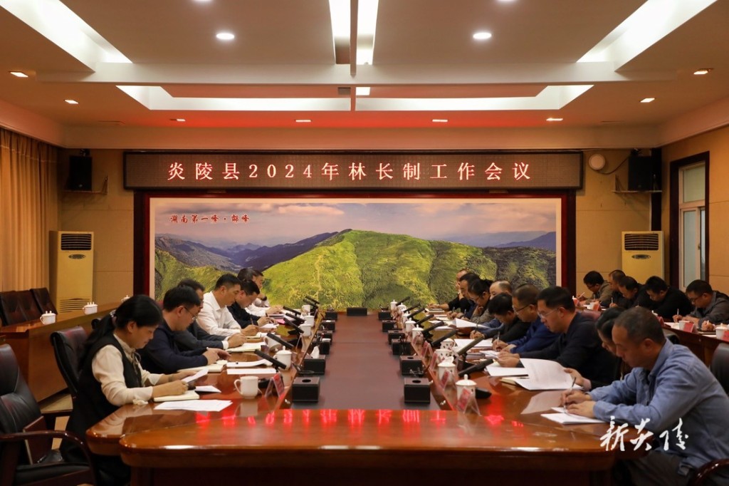 炎陵县召开2024年林长制工作会议 尹朝晖讲话 夏胜利主持