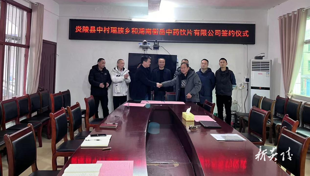 中村瑶族乡与湖南衡岳中药饮片有限公司签订战略合作协议