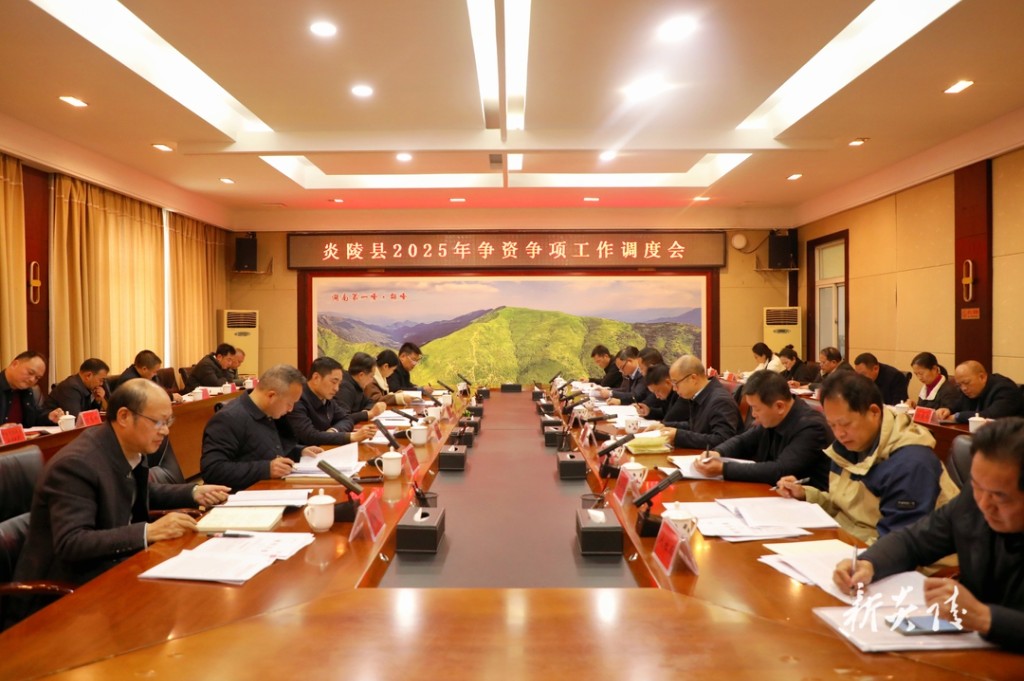 尹朝晖主持召开炎陵县2025年争资争项工作调度会