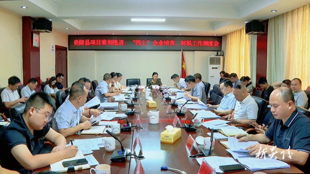 炎陵县项目策划推进、“四上”企业培育、财税 工作调度会召开