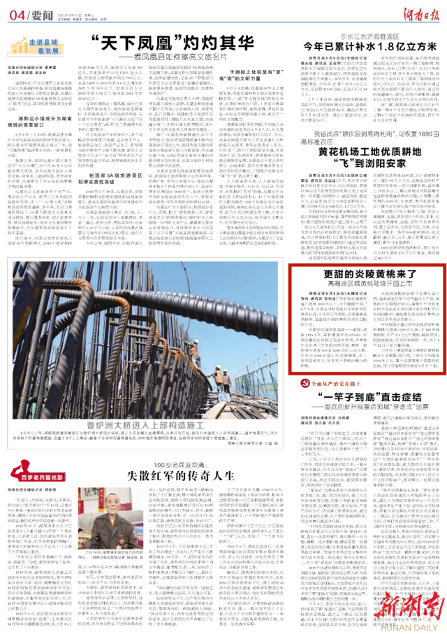 更甜的炎陵黄桃来了 高海拔区域黄桃陆续开园上市